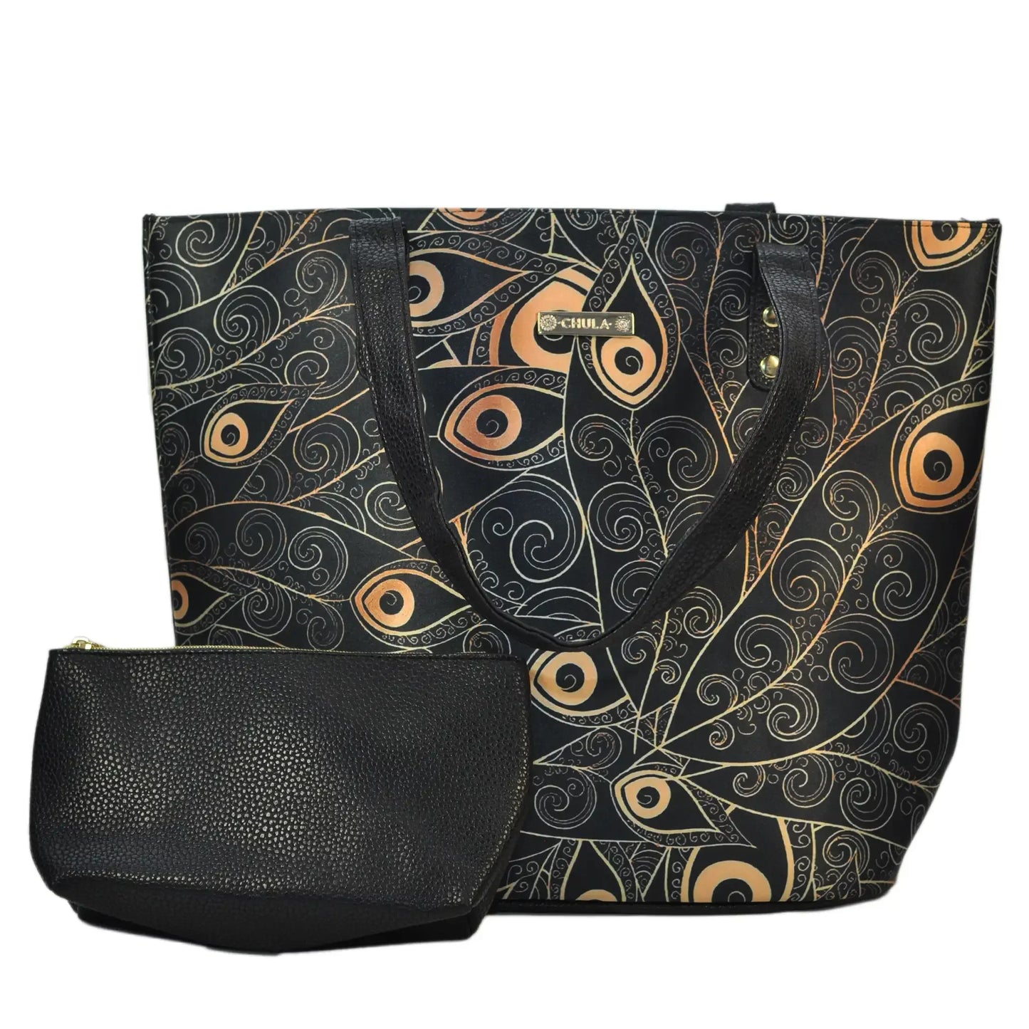 Bolso de hombro grande Nahomi Peacock Golden | CHULA Tulum