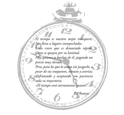 Nota de la autora hablando del tiempo como medio de transporte