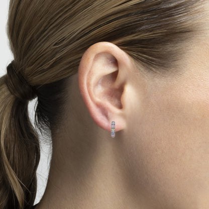 Pendientes con Circonita Amatista acabado oro 18k - Yrat