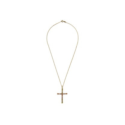 Collar con Circonita Multicolor acabado oro 18k - Serox