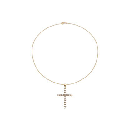 Collar con Circonita Brillante acabado oro 18k - Buteo