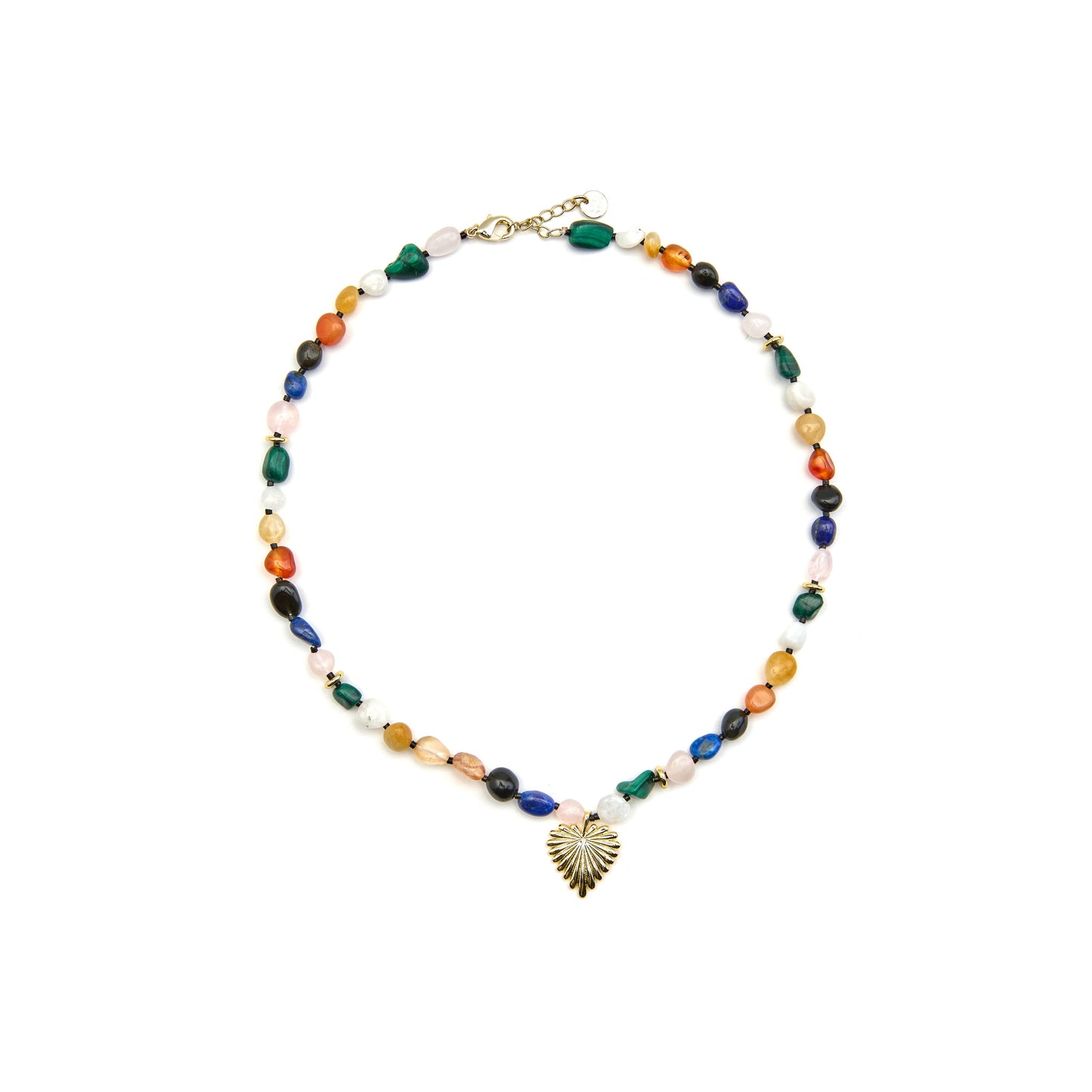 Collar con Multicolor Piedra Natural acabado oro 18k - Ilisen