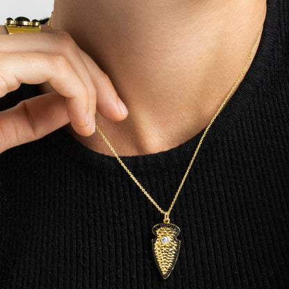 Collar con Circonita Brillante acabado oro 18k - Otla