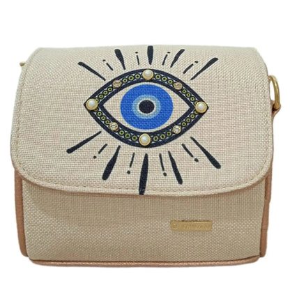 Bolso Bandolera Pequeño Mini Baúl Ojo Turco | CHULA Tulum