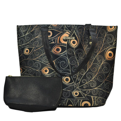 Bolso de hombro grande Nahomi Peacock Golden | CHULA Tulum