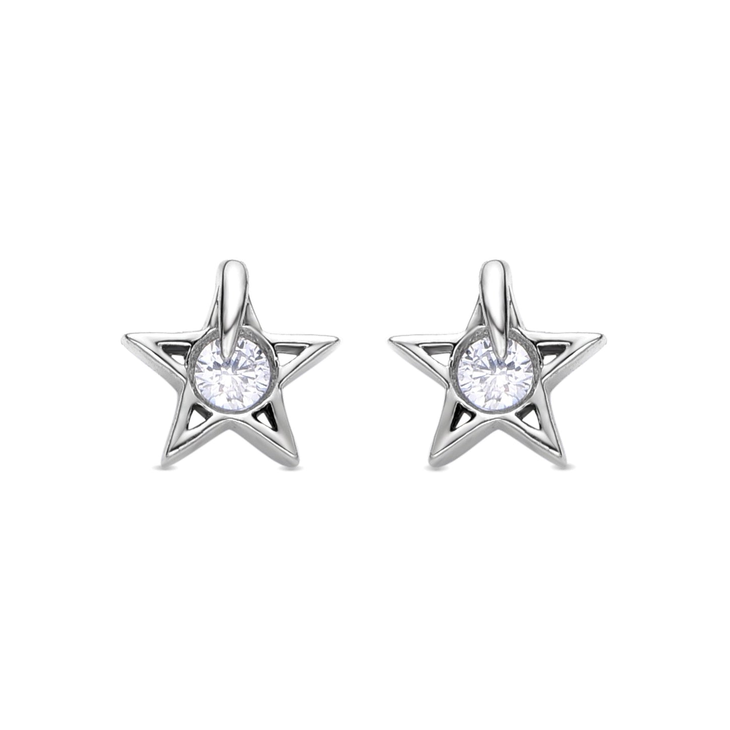 Pendientes acabado plata