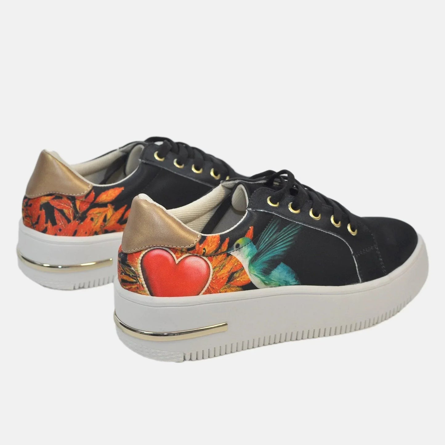 Zapatillas Urbanas de Mujer Colibrí Corazón - Moda Sostenible Cuero Vegano | CHULA Tulum